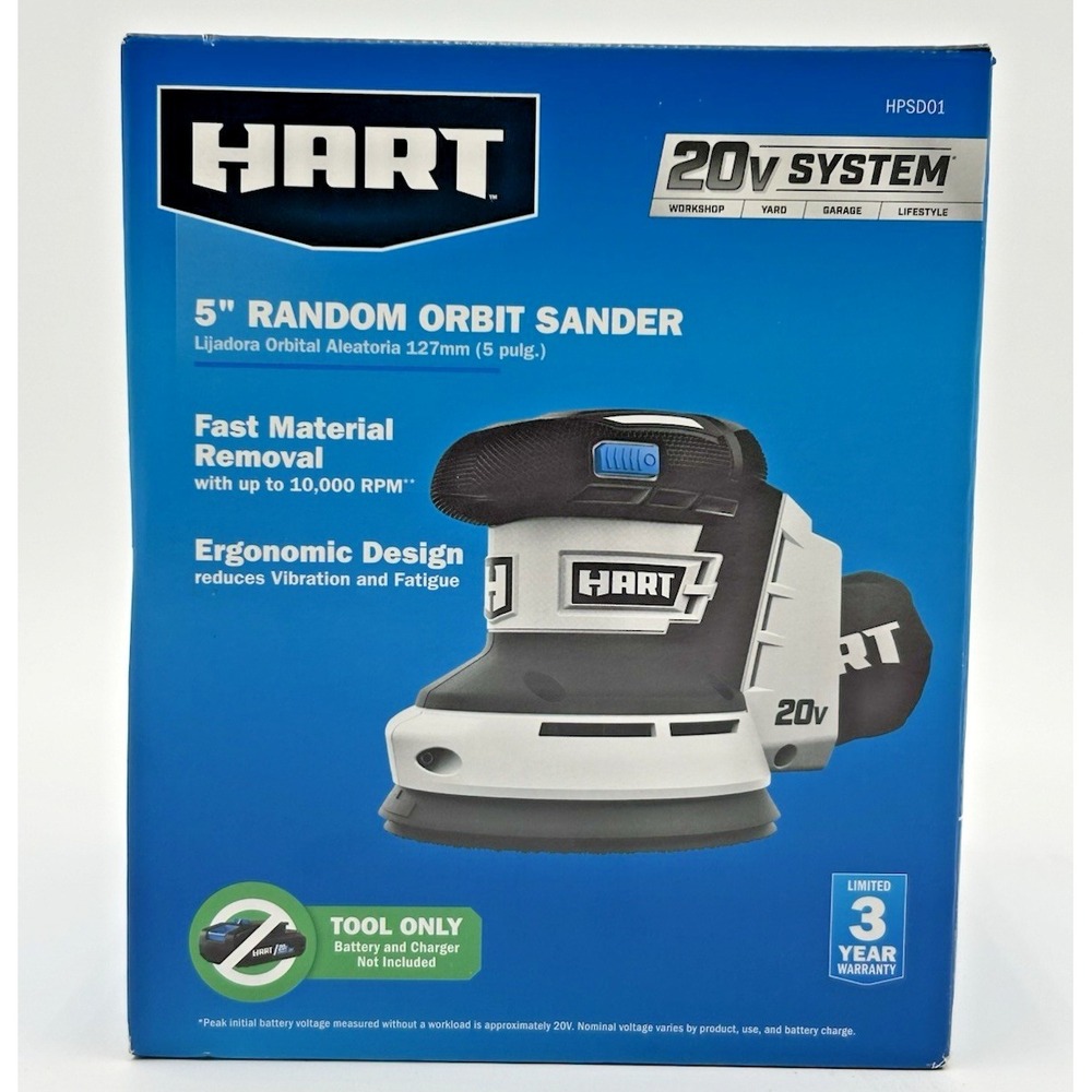 Hart HPSD01 20V 5" Random Orbit Sander Tool NIB Sealed